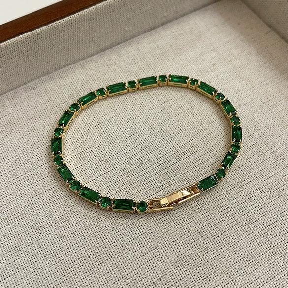 Alloy Geometric Microinlay Zircon Women's Bracelet