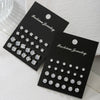 Alloy Geometric Micropaved Women's Earring Set