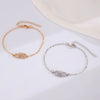 Alloy Geometric Micropaved Zircon Electroplated Paperclip Bracelet For Women