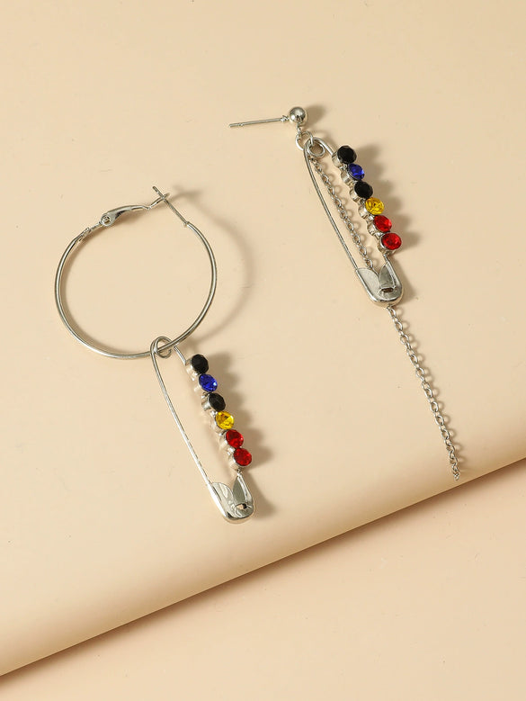 Alloy Geometric Micropaved Zircon Electroplated Paperclip Bracelet For Women