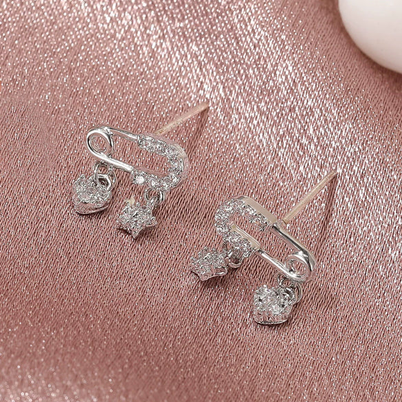 Alloy Geometric Micropaved Zircon Electroplated Paperclip Bracelet For Women