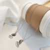 Alloy Geometric Minimalist Electroplated Twopiece Set Necklace With Stars Moon And Sun Splicing