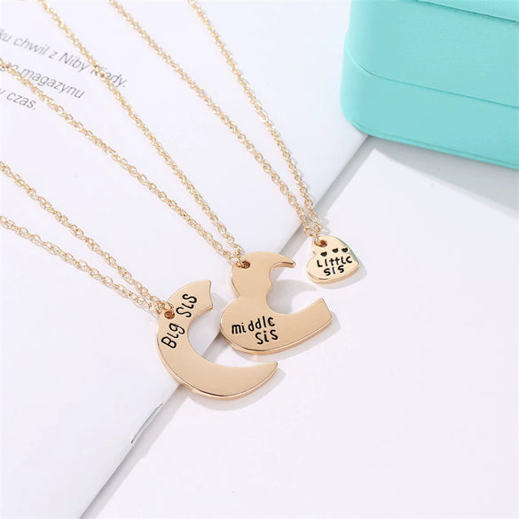 Alloy Geometric Minimalist Electroplated Twopiece Set Necklace With Stars Moon And Sun Splicing