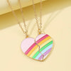 Alloy Geometric Minimalist Electroplated Twopiece Set Necklace With Stars Moon And Sun Splicing