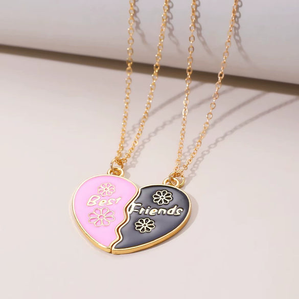 Alloy Geometric Minimalist Electroplated Twopiece Set Necklace With Stars Moon And Sun Splicing