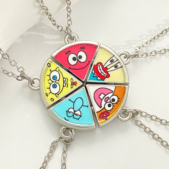 Alloy Geometric Minimalist Electroplated Twopiece Set Necklace With Stars Moon And Sun Splicing