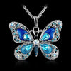 Alloy Geometric Multicolor Butterfly Pendant Necklace Electroplating Simple Retro Style