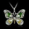 Alloy Geometric Multicolor Butterfly Pendant Necklace Electroplating Simple Retro Style