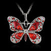 Alloy Geometric Multicolor Butterfly Pendant Necklace Electroplating Simple Retro Style