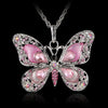 Alloy Geometric Multicolor Butterfly Pendant Necklace Electroplating Simple Retro Style
