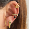 Alloy Geometric Multilayer Hollow Electroplated Unisex Ear Clip Earrings