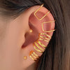 Alloy Geometric Multilayer Hollow Electroplated Unisex Ear Clip Earrings