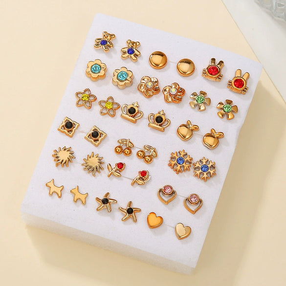 Alloy Geometric Multipattern Cartoon Earrings Electroplated Manufacturer Wholesale