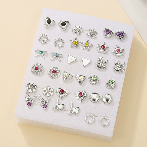 Alloy Geometric Multipattern Cartoon Earrings Electroplated Manufacturer Wholesale