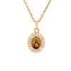 Alloy Geometric Niche Style Electroplated Microinlaid Zircon Necklace Pendant
