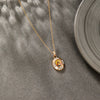 Alloy Geometric Niche Style Electroplated Microinlaid Zircon Necklace Pendant
