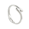 Alloy Geometric Open Metal Bracelet With Diamond Design