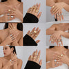 Alloy Geometric Open Ring For Ladies With Electroplating Treatment