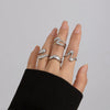 Alloy Geometric Open Ring For Ladies With Electroplating Treatment