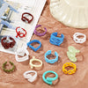 Alloy Geometric Painted Colorful Ring Unisex Retro Style