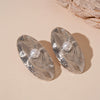 Alloy Geometric Pattern Electroplated Oval Earrings For Women