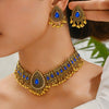 Alloy Geometric Peacock Style Water Drop Women's Necklace Earrings Suit With Electroplating