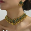 Alloy Geometric Peacock Style Water Drop Women's Necklace Earrings Suit With Electroplating
