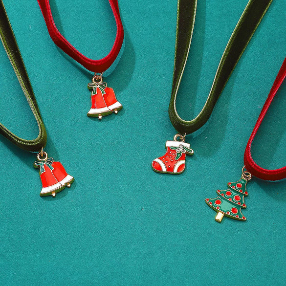 Alloy Geometric Pendant Necklace For Women Electroplated Hip Hop Style Christmas Gift