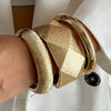 Alloy Geometric Personality Exaggerated Wide Face Electroplated Bracelet