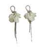 Alloy Geometric Petal Earrings Set With Diamonds For Women