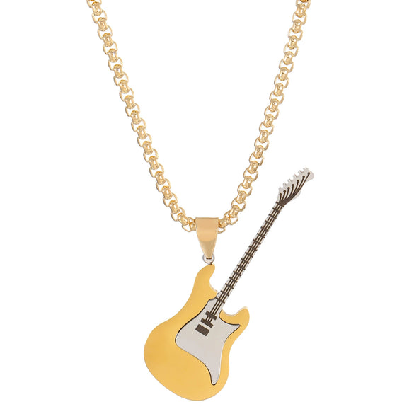 Alloy Geometric Punk Electric Guitar Earrings For Women With Electroplating