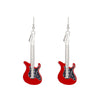 Alloy Geometric Punk Electric Guitar Earrings For Women With Electroplating