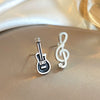Alloy Geometric Punk Electric Guitar Earrings For Women With Electroplating