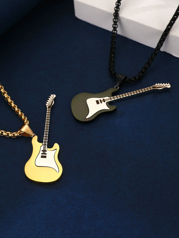 Alloy Geometric Punk Electric Guitar Earrings For Women With Electroplating
