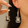 Alloy Geometric Punk Electric Guitar Earrings For Women With Electroplating