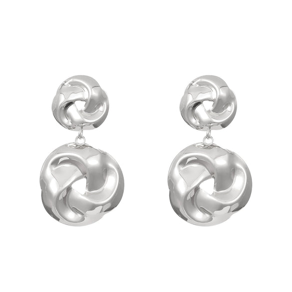 Alloy Geometric Retro Exaggerated Creative Women's Earrings With Electroplating Design