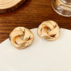 Alloy Geometric Retro Exaggerated Creative Women's Earrings With Electroplating Design