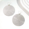 Alloy Geometric Retro Exaggerated Electroplated Round Earrings For Women