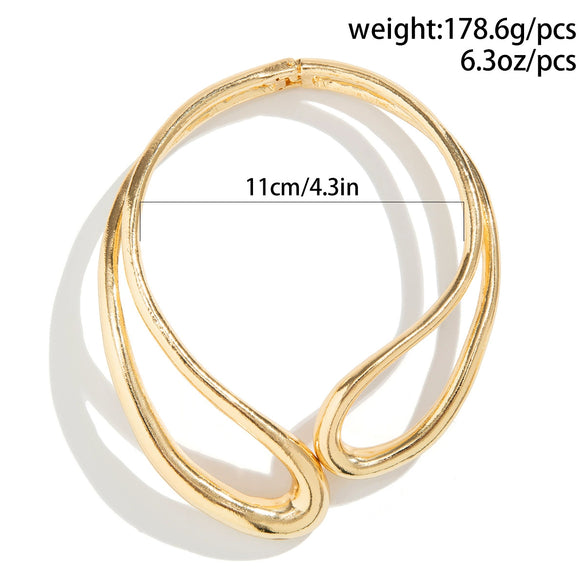 Alloy Geometric Retro Hollow Irregular Spring Collar Choker Necklace For Women