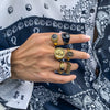 Alloy Geometric Retro Set Of Rings For Men With Electroplating