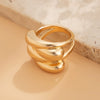 Alloy Geometric Rhombus Exaggerated Style Electroplated Bracelet And Ring Jewelry