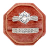 Alloy Geometric Ring And Bracelet Set For Couples With Inlaid Zircon