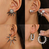 Alloy Geometric Rivet Electroplated Women's Gothic Punk Hiphop Earrings