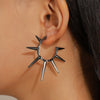 Alloy Geometric Rivet Electroplated Women's Gothic Punk Hiphop Earrings