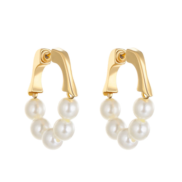 Alloy Geometric Round Bead Manual Design Women's Earrings