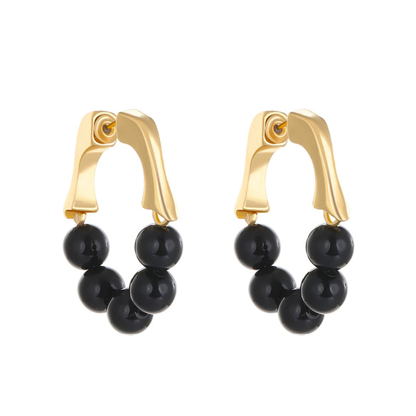 Alloy Geometric Round Bead Manual Design Women's Earrings