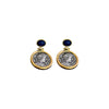 Alloy Geometric Round Earrings With Electroplating Treatment
