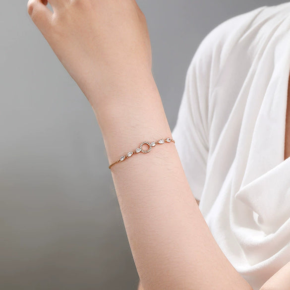 Alloy Geometric Round Electroplating Simple Pull Women's Bracelet
