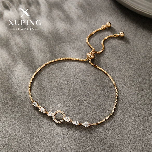 Alloy Geometric Round Electroplating Simple Pull Women's Bracelet