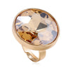 Alloy Geometric Round Opening Adjustable Women's Diamond Ring